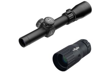 Image of OP Exclusive - Leupold Mark AR MOD 1 1.5-4x20mm P5 Dial Rifle Scope, Matte Black, Duplex Reticle 115388 w/ Trybe Optics Enhancer - Magnification Doubler