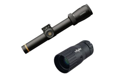 Image of OP Exclusive - Leupold VX-4.5HD 1-4.5x24 Service Rifle Rifle Scope, CDS-ZL2, Bull-Ring Post Reticle, Matte, 176283 w/ Trybe Optics Enhancer - Magnification Doubler