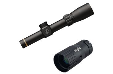 Image of Leupold VX-Freedom 1.5-4x20mm Rifle Scope, 1 in Tube, Second Focal Plane, Black, Matte, Non-Illuminated Pig-Plex Reticle, MOA Adjustment, w/ TRYBE Optics Enhancer, 174177-KIT1