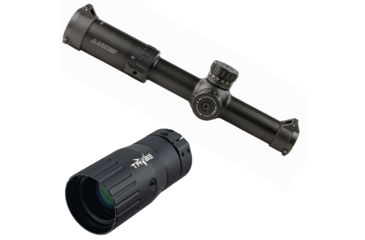 Image of Lucid Optics L7 Riflescope, 1-6x24mm, 30mm Tube, Second Focal Plane, P7 Reticle, Matte Black w/ TRYBE Optics Enhancer - Magnification Doubler, L-1624-P7-KIT1