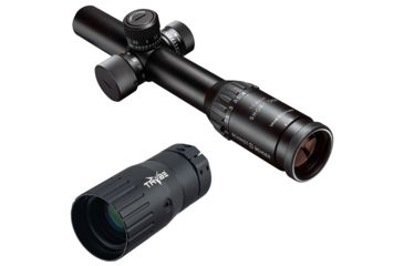 Image of OP Exclusive - Schmidt and Bender Police Marksman Rifle Scope, CQB Reticle, 1pt1-4x20mm 946M855 w/ Trybe Optics Enhancer - Magnification Doubler