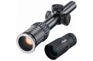 Image of OP Exclusive - Schmidt &amp; Bender 1-8x24 PM II ShortDot Dual CC MDR-T6 1cm ccw ST,LT, More Tactical Clicks, Single Turn, Locking Turrets Zero Click, RAL8000, length 293mm / 30mm tube, 683-845-43E-K2-H2