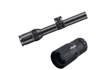 Image of OP Exclusive - Schmidt Bender PMII Short Dot, Rifle Scope, 30mm, 1-8x24, CQB cm ccw PMII, CC 2nd focal, Black 682-811-918-B7-B3 w/ Trybe Optics Enhancer - Magnification Doubler