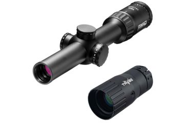 Image of Steiner T5Xi 1-5x24 mm Rifle Scope, 30mm Tube, Second Focal Palne, Red 3TR / 7.62 mm Reticle w/ TRYBE Optics Enhancer, Matte, Black, 5102-KIT1