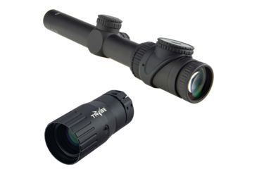 Image of Trijicon AccuPoint TR-25 1-6x24mm Rifle Scope, 30 mm Tube, SFP, Black, Green MOA-Dot Crosshair w/ Dot Reticle, MOA Adjustment, w/ TRYBE Optics Enhancer, TR25-C-200089-KIT1