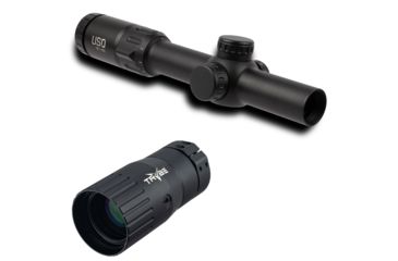 Image of U.S. Optics TS-6X Rifle Scope, 1-6x24mm, 30mm Tube, First Focal Plane, Digital Red Illuminated JNG MIL Reticle, Matte Black, TS-6X JNG MIL w/ Trybe Optics Enhancer - Magnification Doubl
