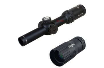 Image of OP Exclusive - Vector Optics Arbiter Rifle Scope, 1-4x24mm, 30mm Tube, DND Etched Glass Reticle, Black, SCOC-19 w/ Trybe Optics Enhancer - Magnification Doubler