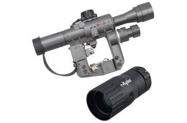Image of OP Exclusive - Vector Optics SVD Style Rifle Scope, 4x24mm, Etched Glass SVD Style Reticle, Black, SCFF-15 w/ Trybe Optics Enhancer - Magnification Doubler