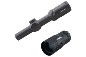 Image of OP Exclusive - Vector Optics Thanator Rifle Scope, 1-8x24mm, 30mm Tube, VTC-2 MIL Etched Glass Reticle, Black, SCOC-21 w/ Trybe Optics Enhancer - Magnification Doubler