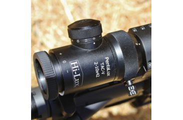 Image of Open Box, Dealer Demo, HI-LUX PentaLux TAC-V SFP 2-10x42 Rifle Scope w/ Red Illuminated Ranging Reticle, 30mm Tube, Matte Black TAC-V SFP210X42-R