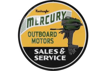 Image of Open Road Brands Die Cut Emb Tin W/knock Out Mercury Marine