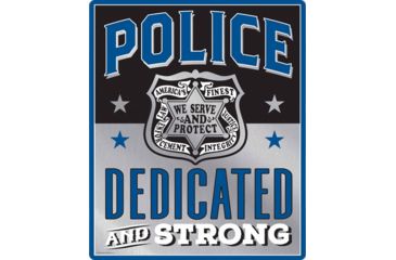 Image of Open Road Brands Emb Tin Sign Police Protect &amp; Serve 10''x12''