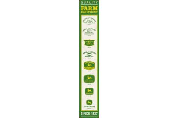 Image of Open Road Brands Embossed Tin John Deere Vertical Logos