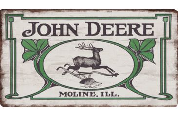 Image of Open Road Brands Mdf Flat Sign John Deere Vintage Logo