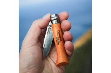 Image of Opinel Carbon Steel Folding Knife No.8, 3.35in, Beechwood Handle, Wood, 113080