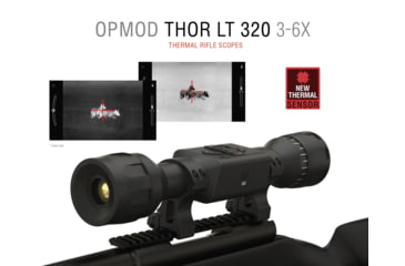 Image of ATN OPMOD Thor LT 320, 3-6x, 25mm Thermal Imaging Rifle Scope, Black, TIWSTLT325O