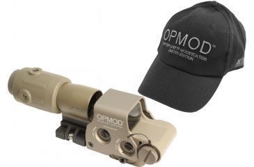 Image of EOTech MPO II EXPS3-0 Holosight 1MOA Reticle with G23 3X Magnifier and OPMOD Hat - Black Ballcap