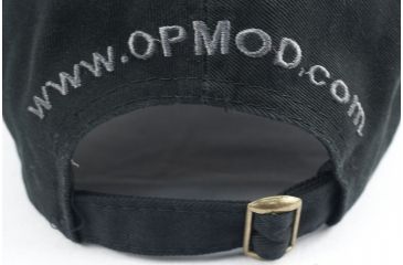 Image of OpMod Hat Black Logo Stiching Detail