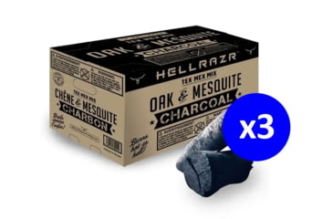 Image of OPMOD HellRazr Tex Mex Mix Oak/Mesquite Charcoal, 20 lbs, Box - 3 PACK