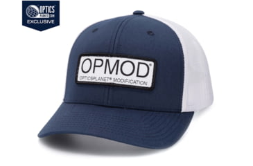 Image of OPMOD Trucker Hat Embroidered Patch, Dark Navy/White, OPMDarkNavy/White