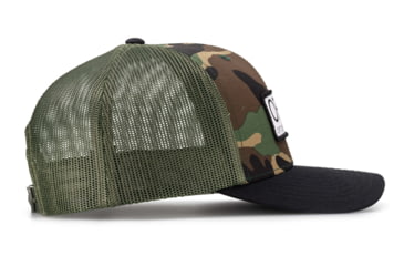 Image of OPMOD Trucker Hat Embroidered Patch, Green Camo/Loden/Black, OPMGreen Camo/Loden/Black