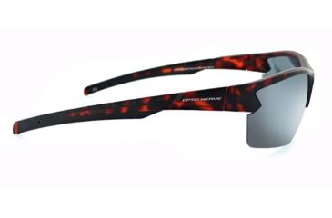Image of Optic Nerve Bristol Sunglasses, Matte Demi Frame, Polarized Smoke Lens with Silver Mirror Lens 82007