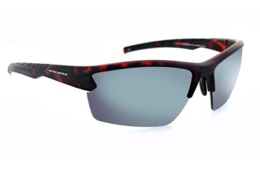 Image of Optic Nerve Bristol Sunglasses, Matte Demi Frame, Polarized Smoke Lens with Silver Mirror Lens 82007