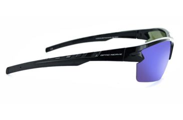 Image of Optic Nerve Bristol Sunglasses, Shiny Black Frame, Polarized Grey Lens with Blue Mirror Lens 82006