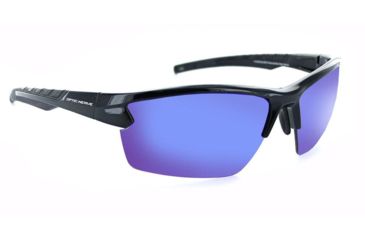 Image of Optic Nerve Bristol Sunglasses, Shiny Black Frame, Polarized Grey Lens with Blue Mirror Lens 82006