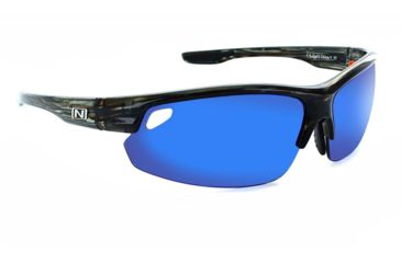 Image of Optic Nerve Desoto Flip Off Sunglasses, Shiny Driftwood Ocean Frame, Lens 3 Sets- Grey with Blue Mirror, Copper, Clear 17047