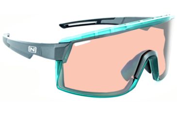 Image of Optic Nerve FixieMAX Sunglasses, Matte Aluminum with Crystal Blue Lens Rim, 22076