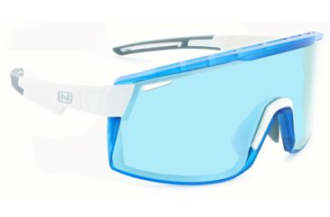 Image of Optic Nerve FixieMAX Sunglasses, Shiny White with Crystal Blue Lens Rim, 22079