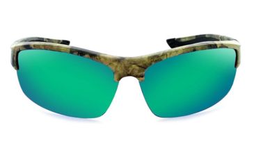 Image of Optic Nerve One Archer Sunglasses, Matte Camo Frame, Polarized Smoke with Green Mirror Lens 18039