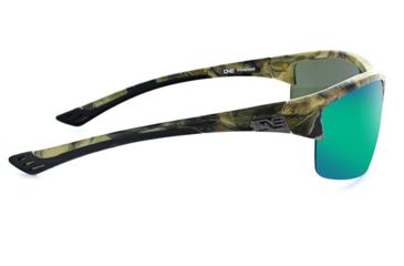 Image of Optic Nerve One Archer Sunglasses, Matte Camo Frame, Polarized Smoke with Green Mirror Lens 18039