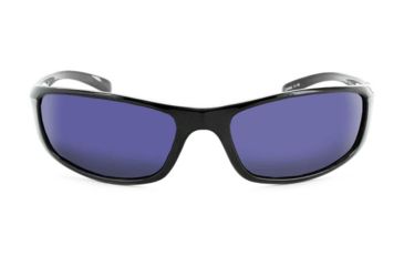 Image of Optic Nerve One Backwoods Sunglasses, Flash Black Frame, Polarized Grey with Blue Mirror Lens 16075