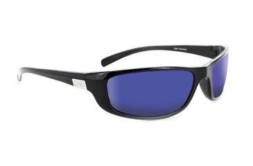Image of Optic Nerve One Backwoods Sunglasses, Flash Black Frame, Polarized Grey with Blue Mirror Lens 16075