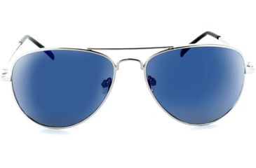 Image of Optic Nerve One Estrada Sunglasses, Shiny Silver Frame, Polarized Smoke with Blue Mirror Lens, 18027