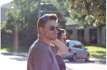 Image of Optic Nerve One Estrada Sunglasses, Shiny Silver Frame, Polarized Smoke with Blue Mirror Lens, 18027