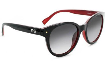 Image of Optic Nerve Hotplate Sunglasses - Women's, Shiny Black with Dark Red, 17016