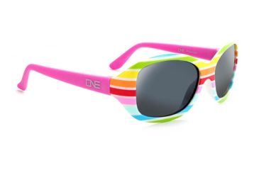 Image of Optic Nerve One SkipIt Kids Sunglasses, 5 Years and Under, Rainbow Frame, Polarized Smoke Lens 16141