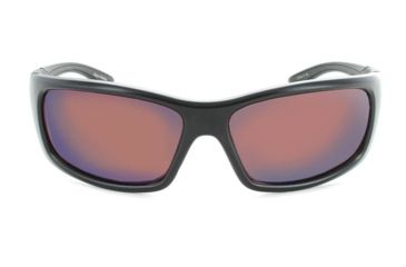 Image of Optic Nerve One StrikezOne Sunglasses, Shiny Black Frame, Polarized Brown with Blue Mirror Lens 17021