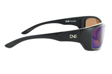 Image of Optic Nerve One StrikezOne Sunglasses, Shiny Black Frame, Polarized Brown with Blue Mirror Lens 17021