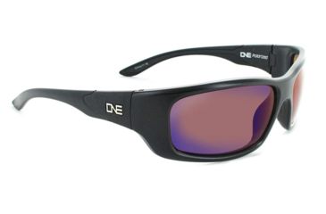 Image of Optic Nerve One StrikezOne Sunglasses, Shiny Black Frame, Polarized Brown with Blue Mirror Lens 17021