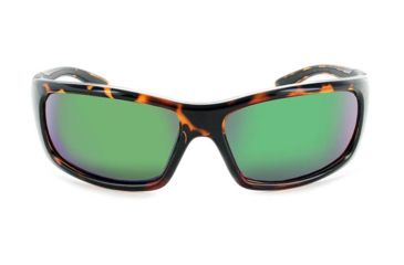 Image of Optic Nerve One StrikezOne Sunglasses, Shiny Dark Demi Frame, Polarized Smoke with Green Mirror Lens 17020