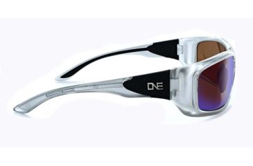 Image of Optic Nerve One StrikezOne Sunglasses, Shiny Silver Frame, Polarized Brown with Blue Mirror Lens 18002