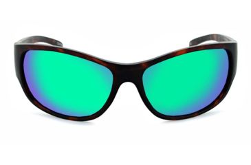 Image of Optic Nerve Remora Sunglasses, Matte Demi Frame, Polarized Copper Lens w/Green Mirror Lens 82008