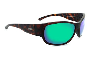 Image of Optic Nerve Remora Sunglasses, Matte Demi Frame, Polarized Copper Lens w/Green Mirror Lens 82008