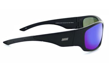 Image of Optic Nerve Triton Sunglasses, Matte Black Frame, Polarized Grey Lens w/Blue Mirror Lens 82010