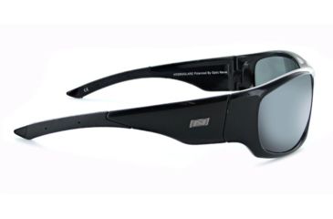Image of Optic Nerve Triton Sunglasses, Shiny Black  Frame, Polarized Smoke Lens Silver Mirror Lens 82011