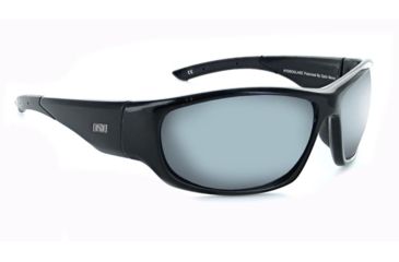 Image of Optic Nerve Triton Sunglasses, Shiny Black  Frame, Polarized Smoke Lens Silver Mirror Lens 82011